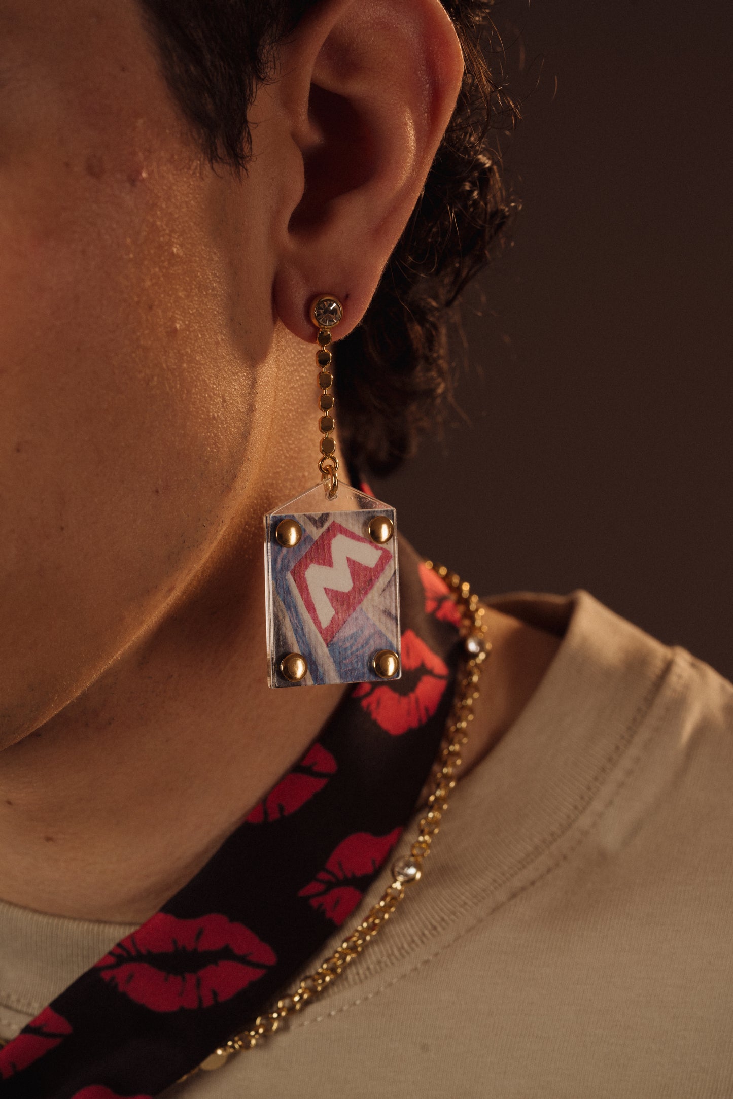 Orecchini cartolina Metro