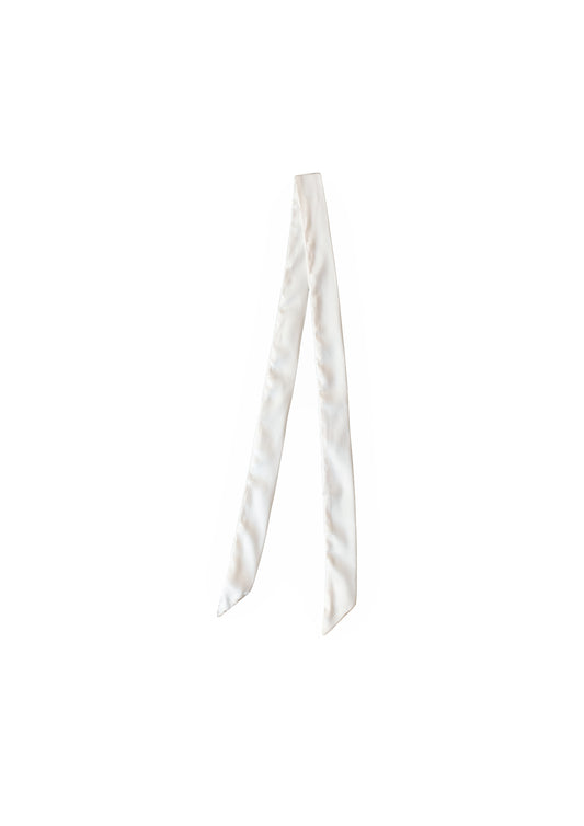 Cravattino seta bianco