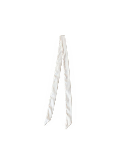 Cravattino seta bianco